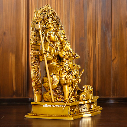 Buy Pure Brass Shiva Parivar Idol - 11 inches Nikuressence