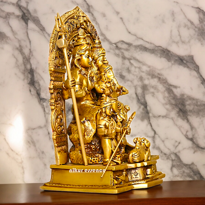 Buy Pure Brass Shiva Parivar Idol - 11 inches Nikuressence
