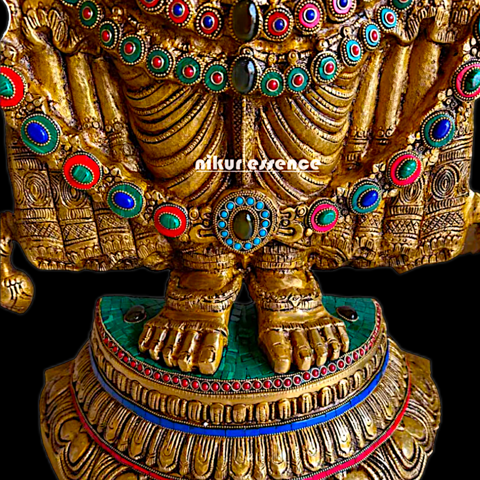 Large Tirupati Balaji Brass with Stone Work Idol - 46 inches Nikuressence