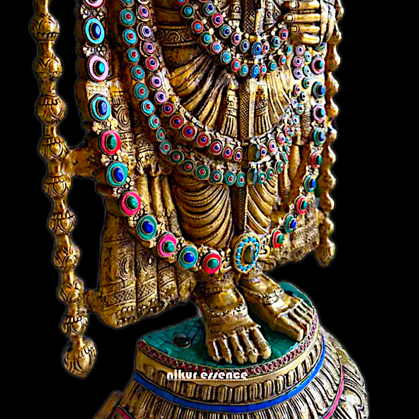 Large Tirupati Balaji Brass with Stone Work Idol - 46 inches Nikuressence