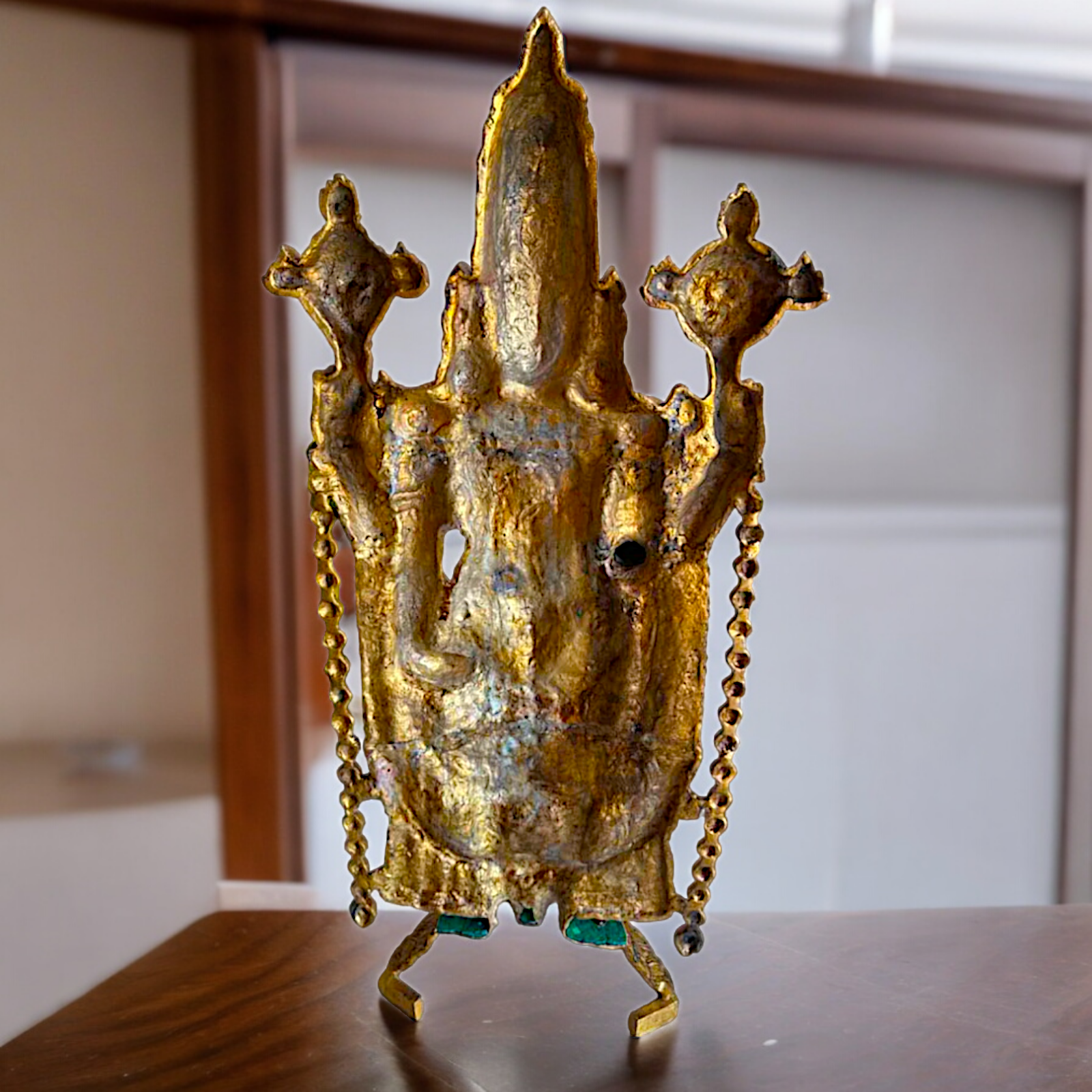 Large Tirupati Balaji Brass with Stone Work Idol - 46 inches Nikuressence