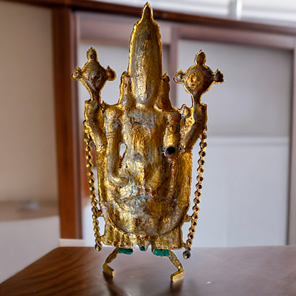 Large Tirupati Balaji Brass with Stone Work Idol - 46 inches Nikuressence