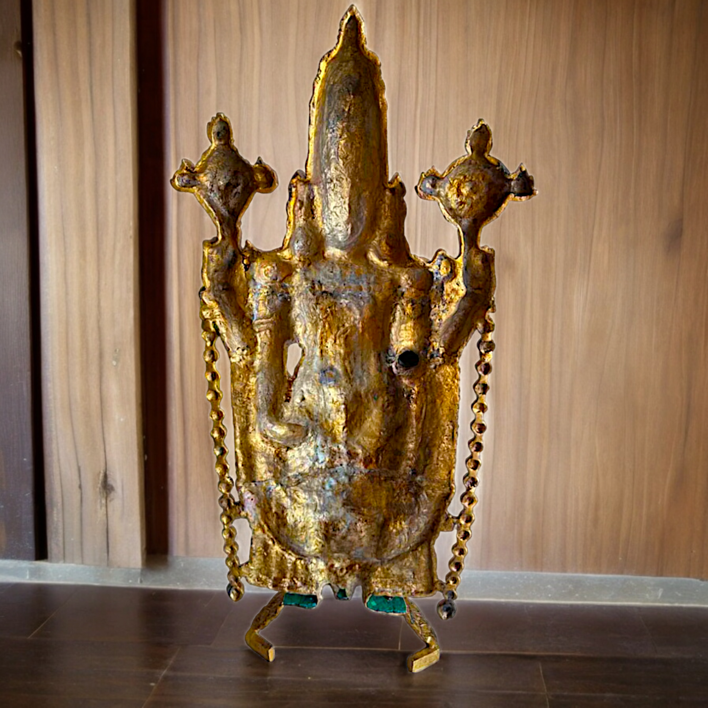 Large Tirupati Balaji Brass with Stone Work Idol - 46 inches Nikuressence