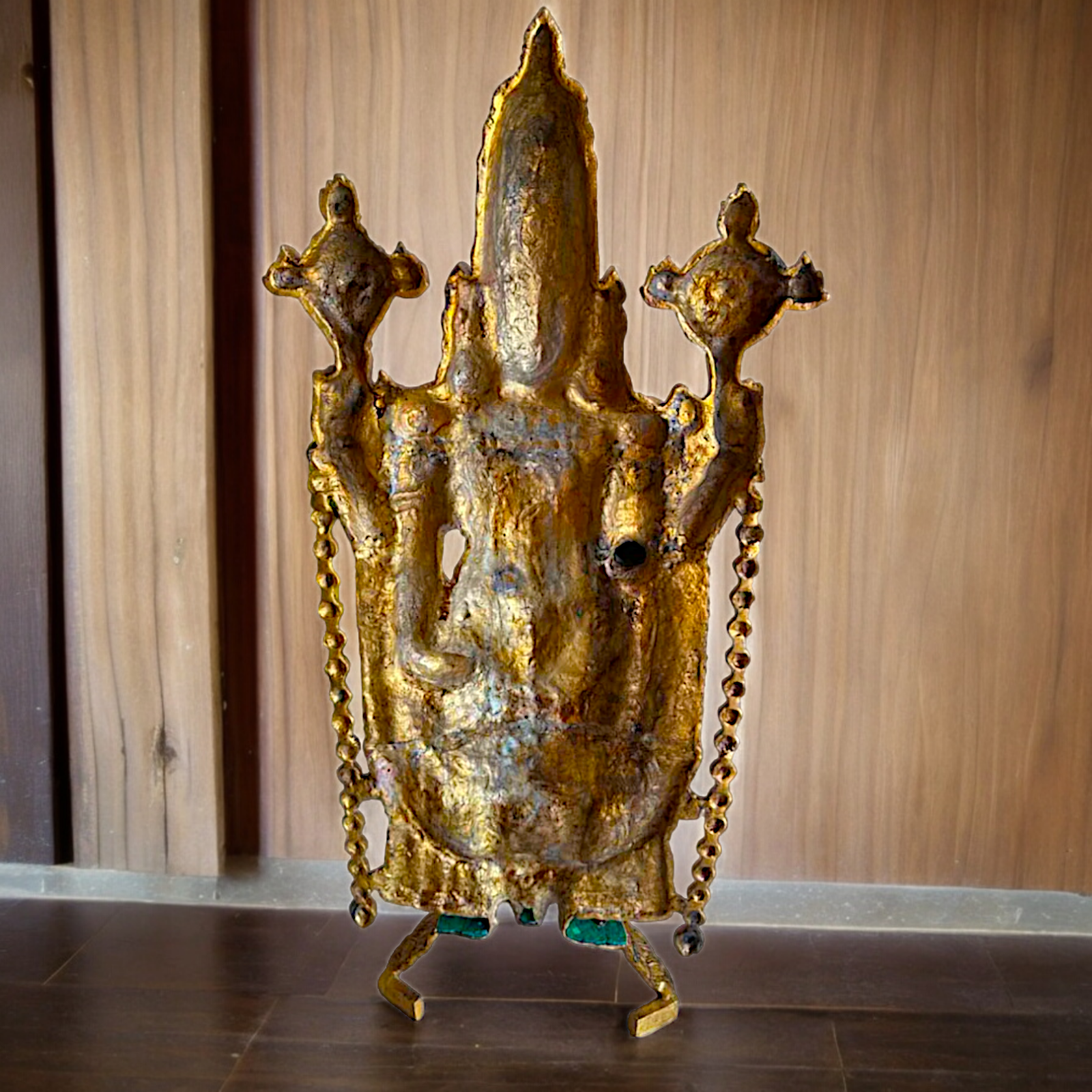 Large Tirupati Balaji Brass with Stone Work Idol - 46 inches Nikuressence
