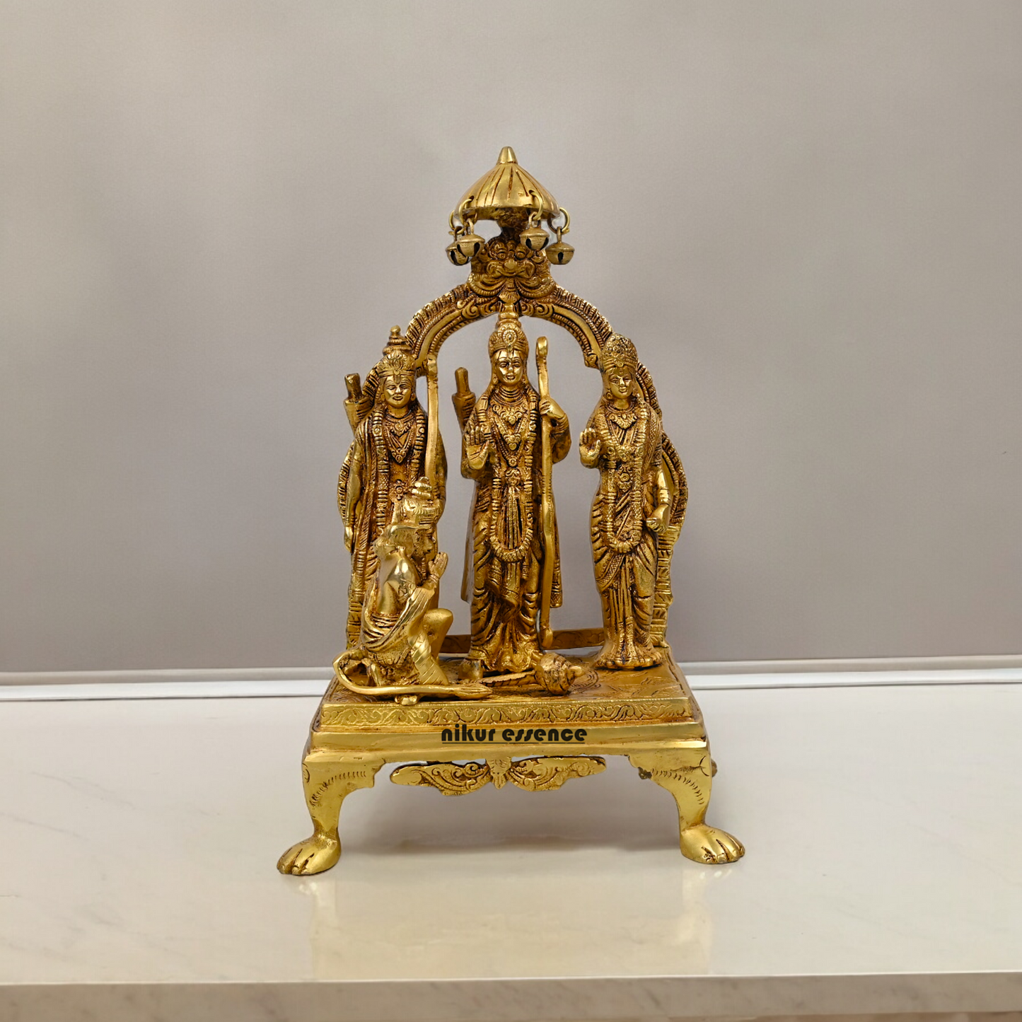 Solid Ram Darbar idol Ram ji Laxman ji Sita ji Hanuman ji idol - 14 inches Nikuressence