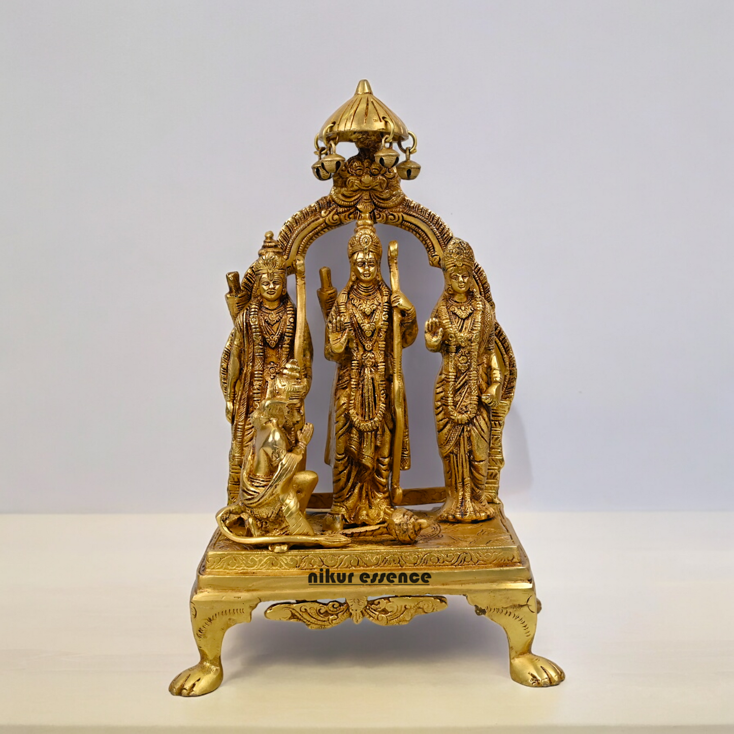 Solid Ram Darbar idol Ram ji Laxman ji Sita ji Hanuman ji idol - 14 inches Nikuressence