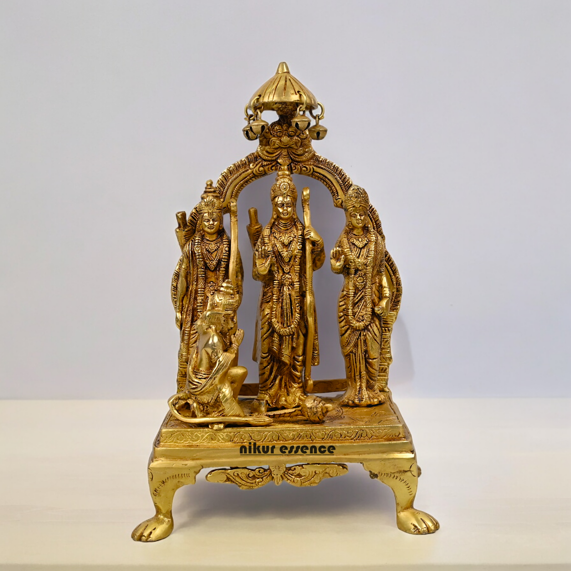 Solid Ram Darbar idol Ram ji Laxman ji Sita ji Hanuman ji idol - 14 inches Nikuressence