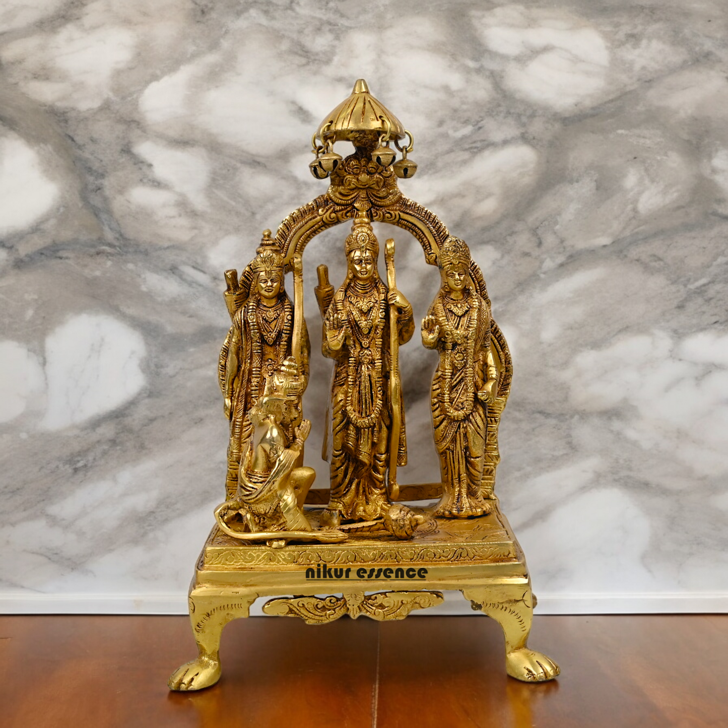 Solid Ram Darbar idol Ram ji Laxman ji Sita ji Hanuman ji idol - 14 inches Nikuressence