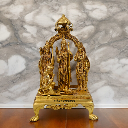 Solid Ram Darbar idol Ram ji Laxman ji Sita ji Hanuman ji idol - 14 inches Nikuressence