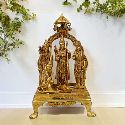 Solid Ram Darbar idol Ram ji Laxman ji Sita ji Hanuman ji idol - 14 inches Nikuressence