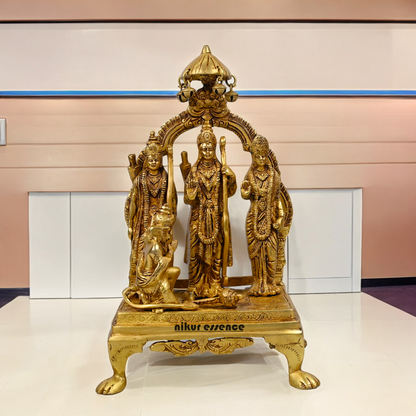 Solid Ram Darbar idol Ram ji Laxman ji Sita ji Hanuman ji idol - 14 inches Nikuressence