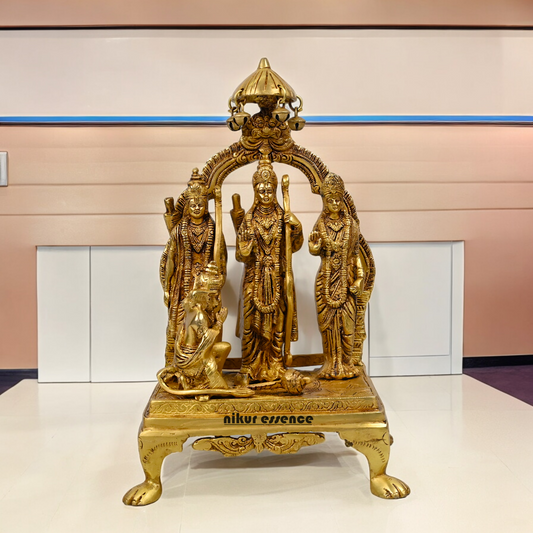 Solid Ram Darbar idol Ram ji Laxman ji Sita ji Hanuman ji idol - 14 inches Nikuressence