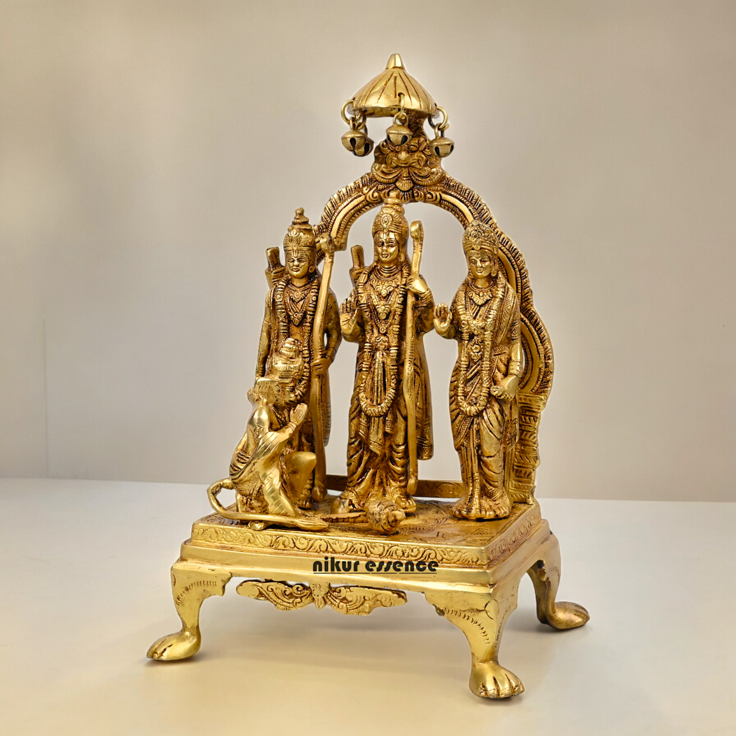 Solid Ram Darbar idol Ram ji Laxman ji Sita ji Hanuman ji idol - 14 inches Nikuressence