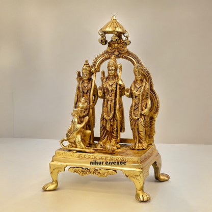 Solid Ram Darbar idol Ram ji Laxman ji Sita ji Hanuman ji idol - 14 inches Nikuressence