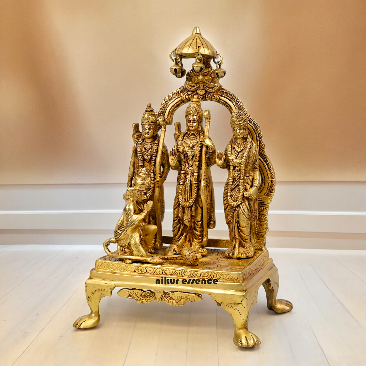 Solid Ram Darbar idol Ram ji Laxman ji Sita ji Hanuman ji idol - 14 inches Nikuressence