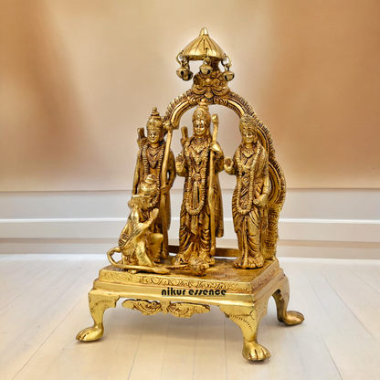 Solid Ram Darbar idol Ram ji Laxman ji Sita ji Hanuman ji idol - 14 inches Nikuressence