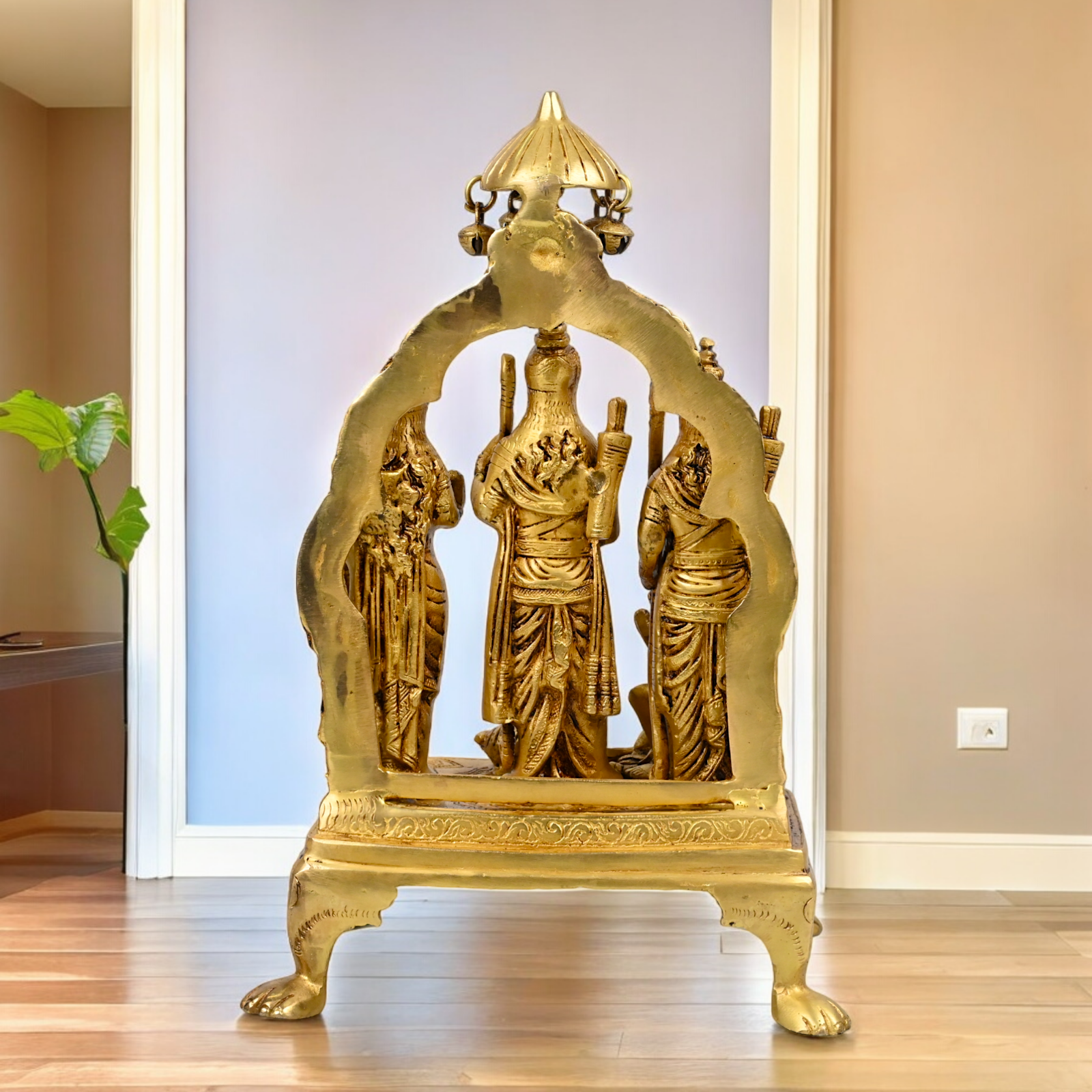 Solid Ram Darbar idol Ram ji Laxman ji Sita ji Hanuman ji idol - 14 inches Nikuressence