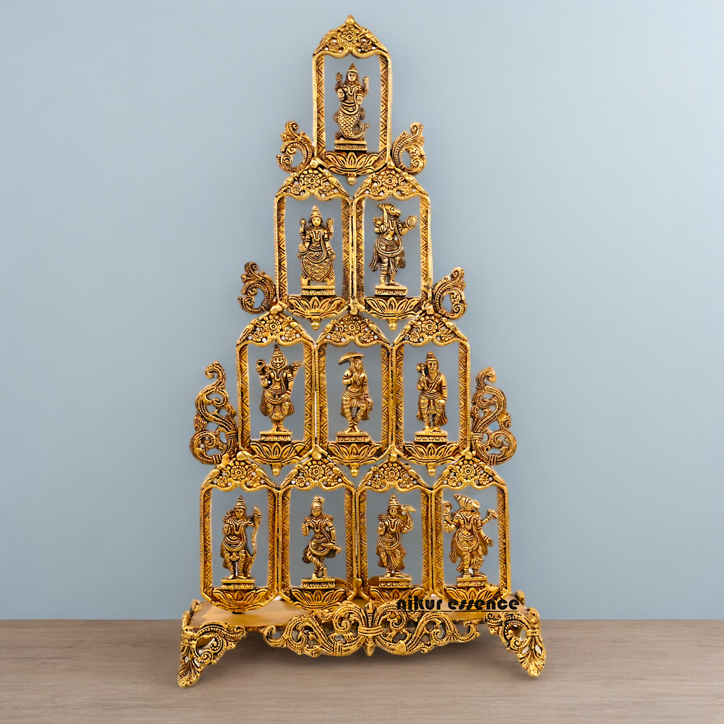 Solid Brass Dashavatar of Vishnu Hanging Statue - 27 inches Nikuressence