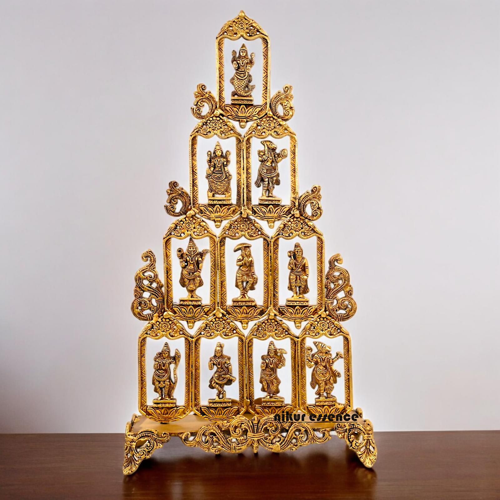 Solid Brass Dashavatar of Vishnu Hanging Statue - 27 inches Nikuressence