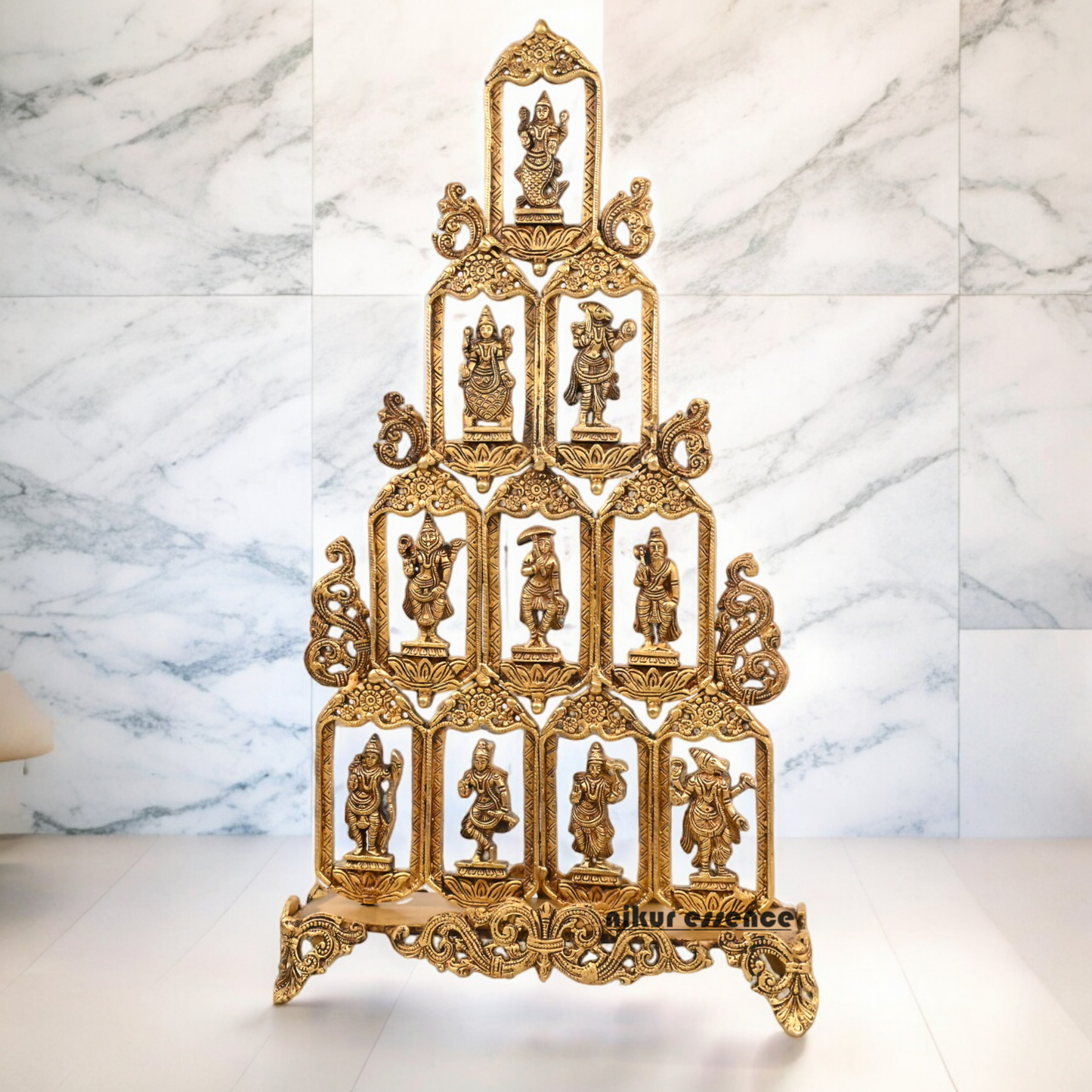 Solid Brass Dashavatar of Vishnu Hanging Statue - 27 inches Nikuressence