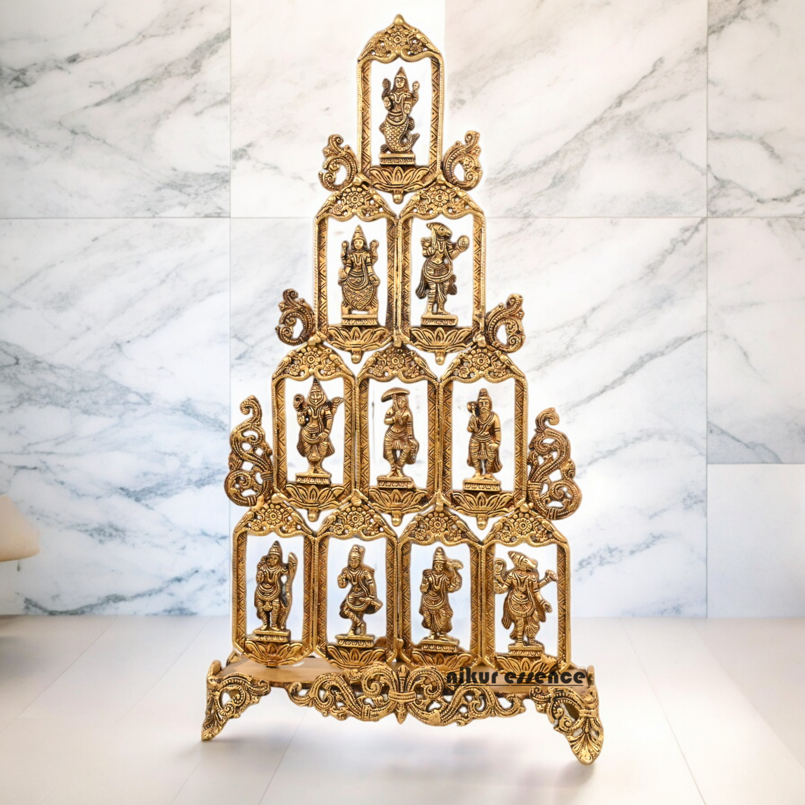 Solid Brass Dashavatar of Vishnu Hanging Statue - 27 inches Nikuressence