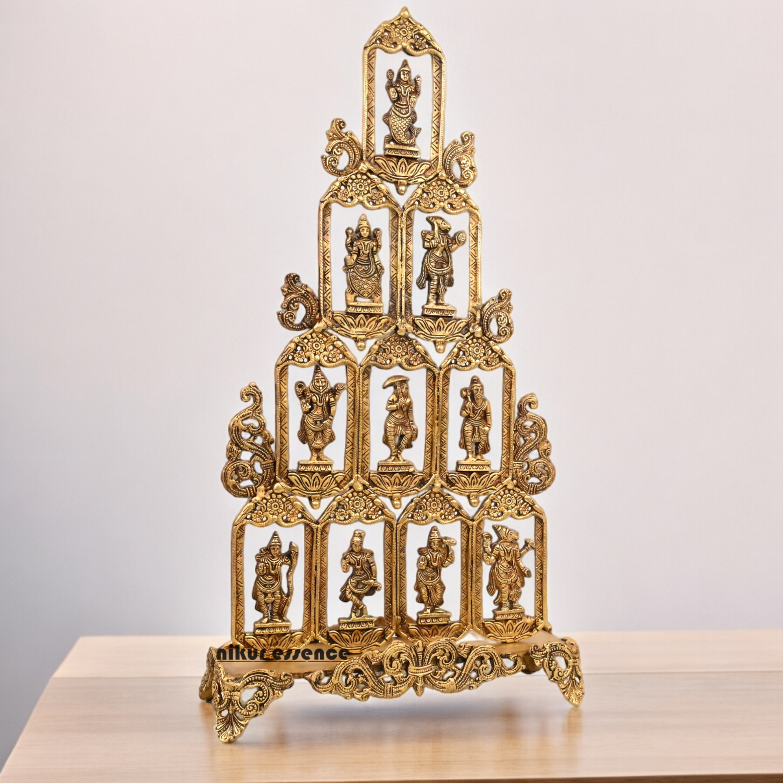 Solid Brass Dashavatar of Vishnu Hanging Statue - 27 inches Nikuressence