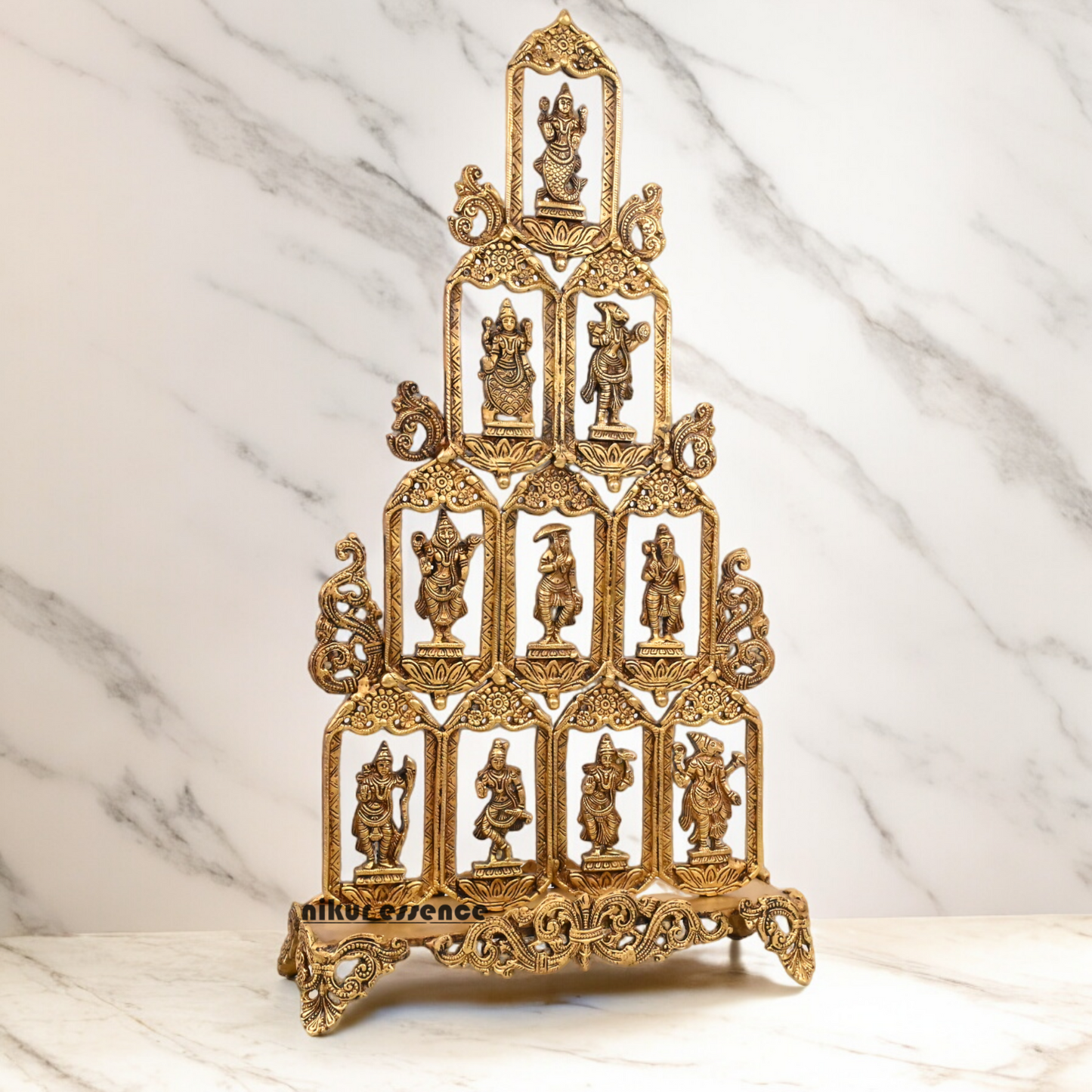 Solid Brass Dashavatar of Vishnu Hanging Statue - 27 inches Nikuressence