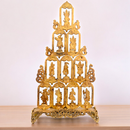 Solid Brass Dashavatar of Vishnu Hanging Statue - 27 inches Nikuressence