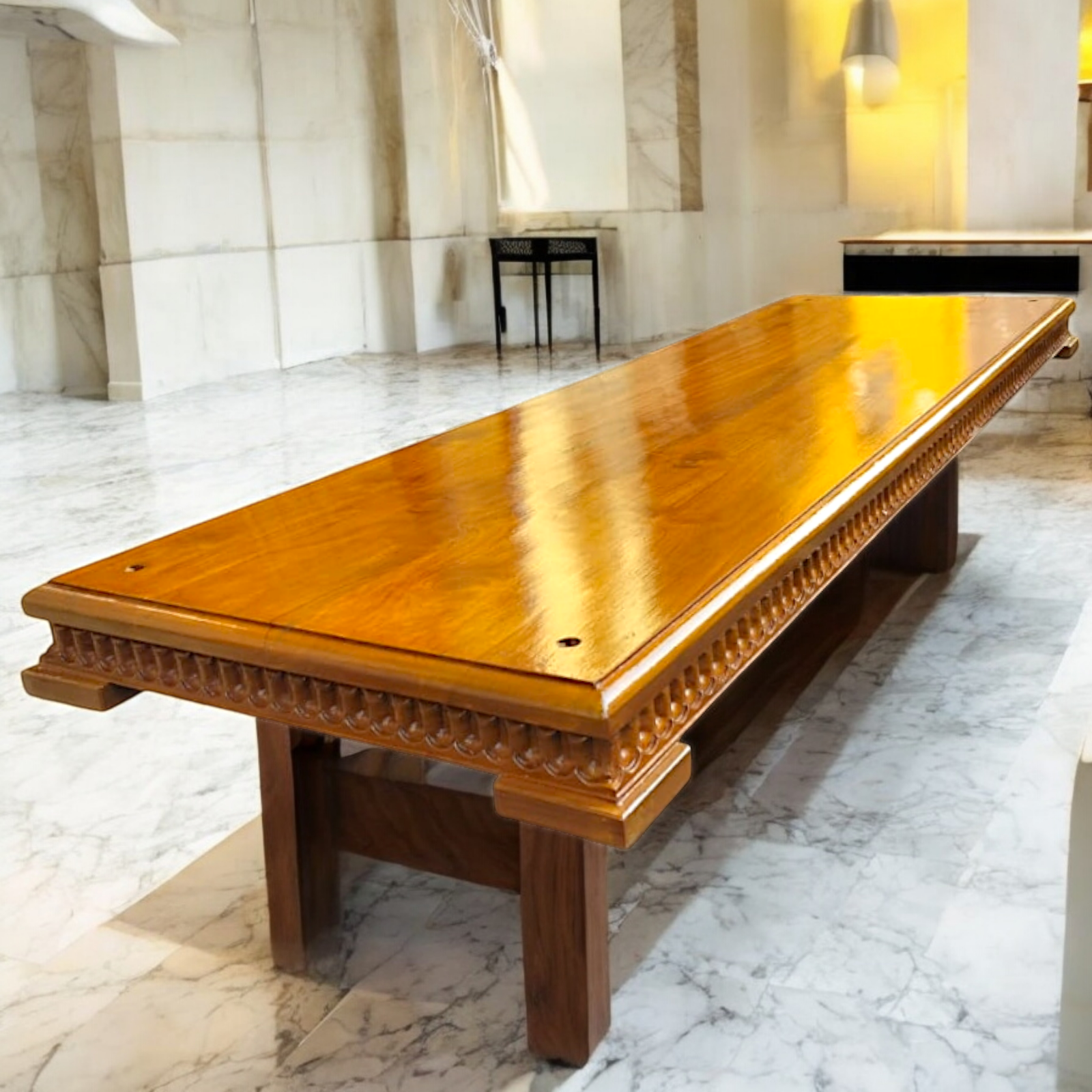 Exquisite Rosewood Wooden Swing (Oonjal/Jhula) – 5ft x 2ft with 7ft Brass Chains, 4 Elephants & 4 Peacocks – Traditional Elegance Nikuressence