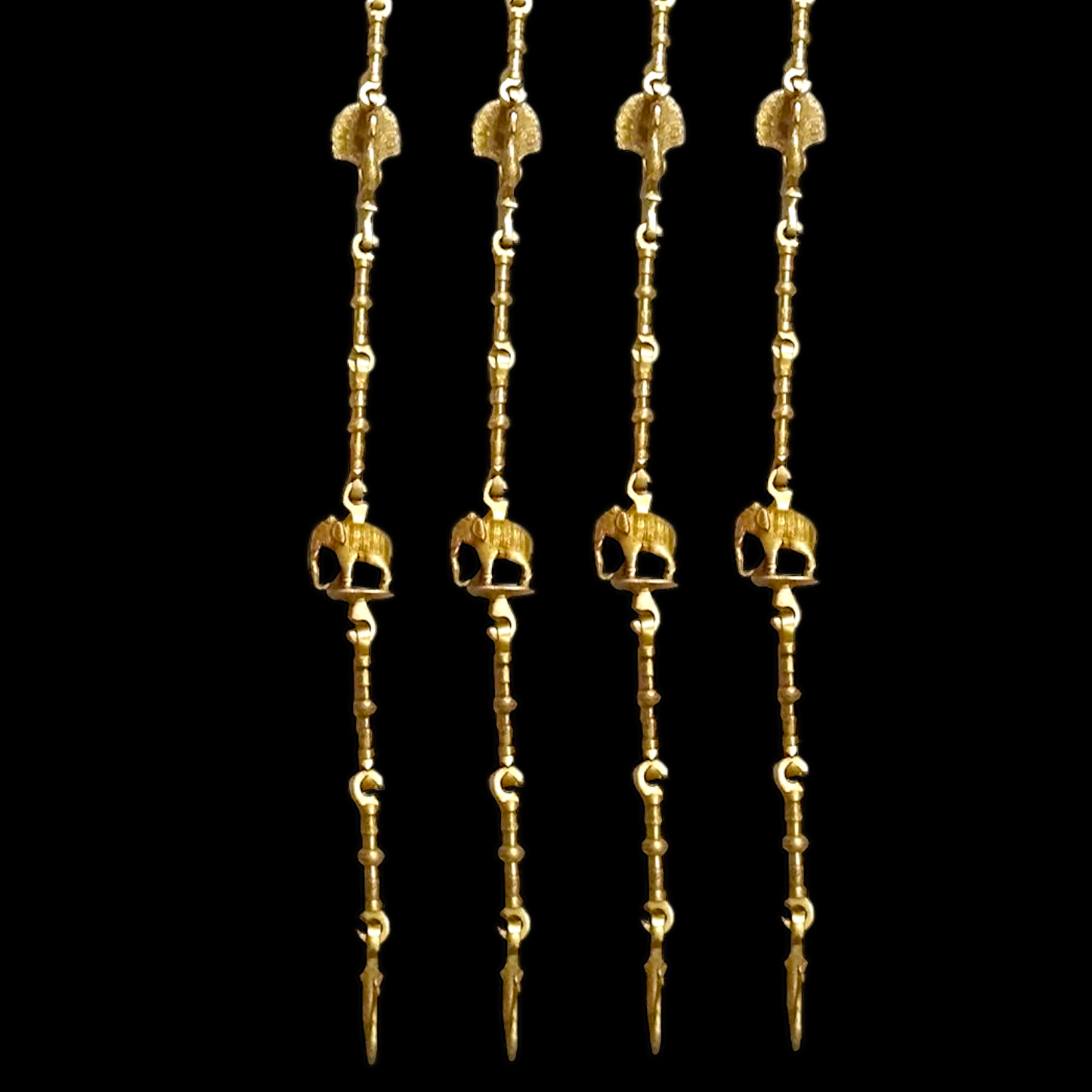 Exquisite Handcrafted Carved Solid Rosewood Oonjal | 5ft Stylish Wooden Swing with 7ft Brass Chains & Royal Procession Inlay Nikuressence