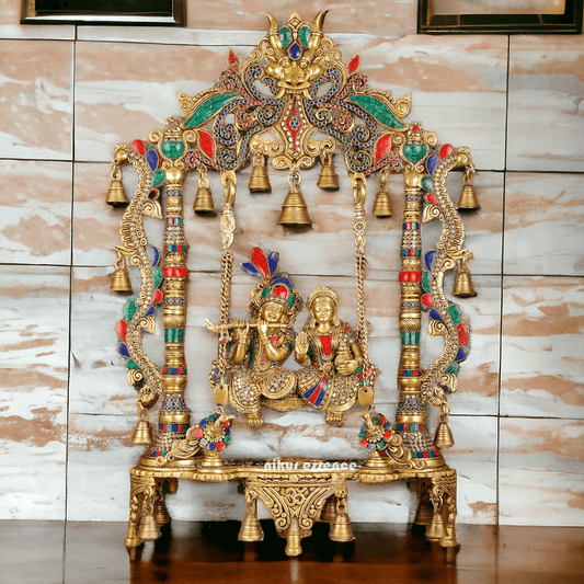 Buy Large Radha Krishna Swing | Buy Radha Krishna Jhula | 30 inch Nikuressence