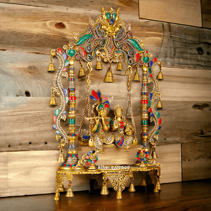 Buy Large Radha Krishna Swing | Buy Radha Krishna Jhula | 30 inch Nikuressence