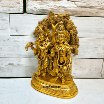 Buy Brass Hindu Radha Krishna Statue| 14 Inch Height- nikuressence Nikuressence