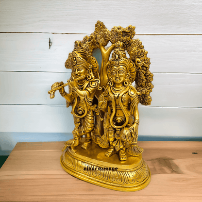 Buy Brass Hindu Radha Krishna Statue| 14 Inch Height- nikuressence Nikuressence