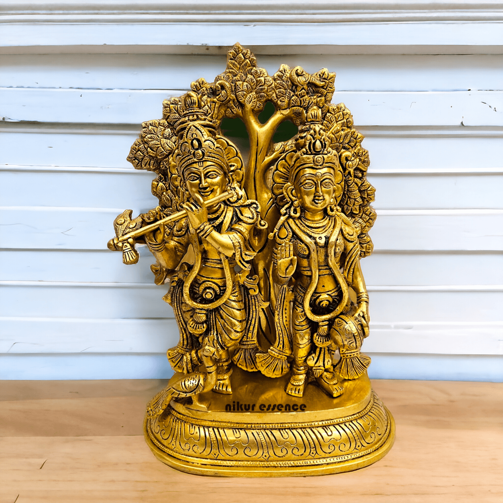 Buy Brass Hindu Radha Krishna Statue| 14 Inch Height- nikuressence Nikuressence