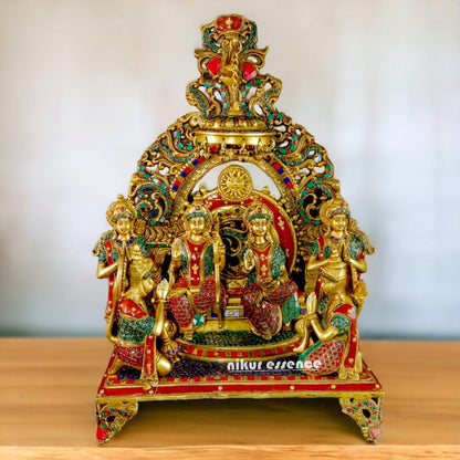 Large Ram Darbar Brass Statue | A Symphony of Stone and Metal Nikuressence