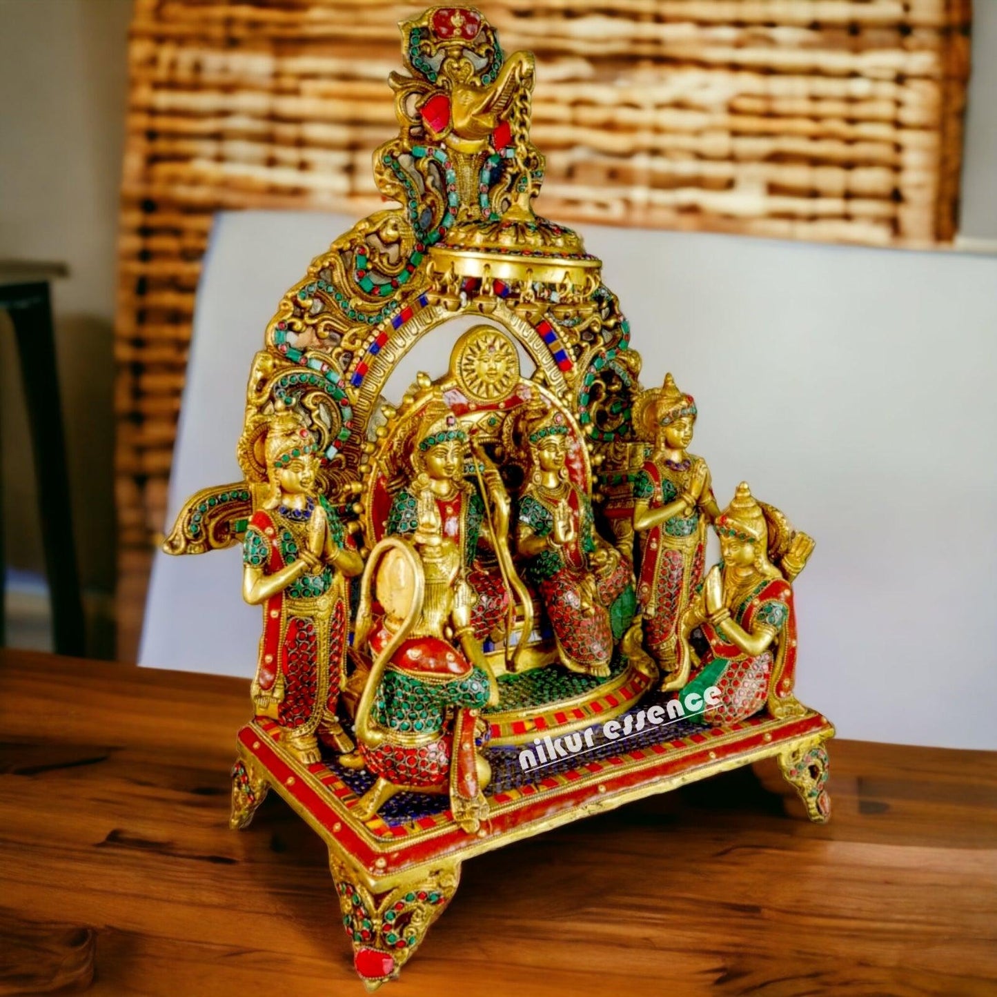 Large Ram Darbar Brass Statue | A Symphony of Stone and Metal Nikuressence