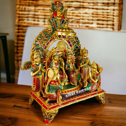Large Ram Darbar Brass Statue | A Symphony of Stone and Metal Nikuressence