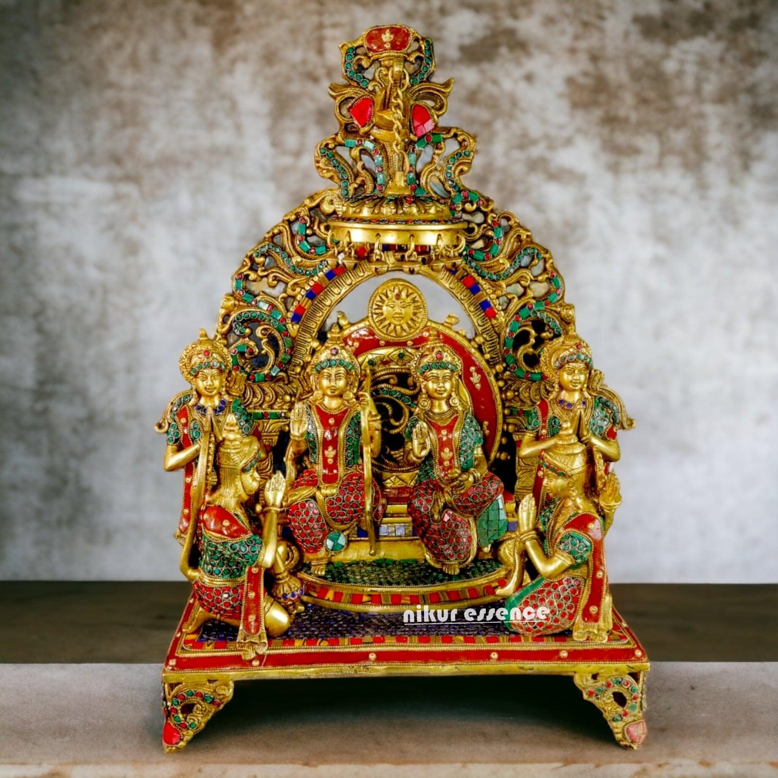 Large Ram Darbar Brass Statue | A Symphony of Stone and Metal Nikuressence