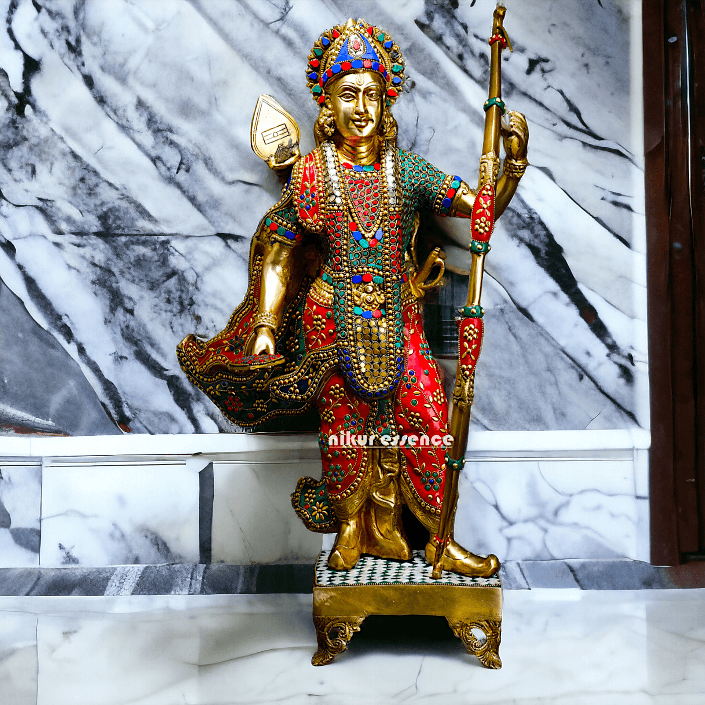 Buy Ram Statue in Brass with Inlay Work – Perfect for Home Decor Nikuressence
