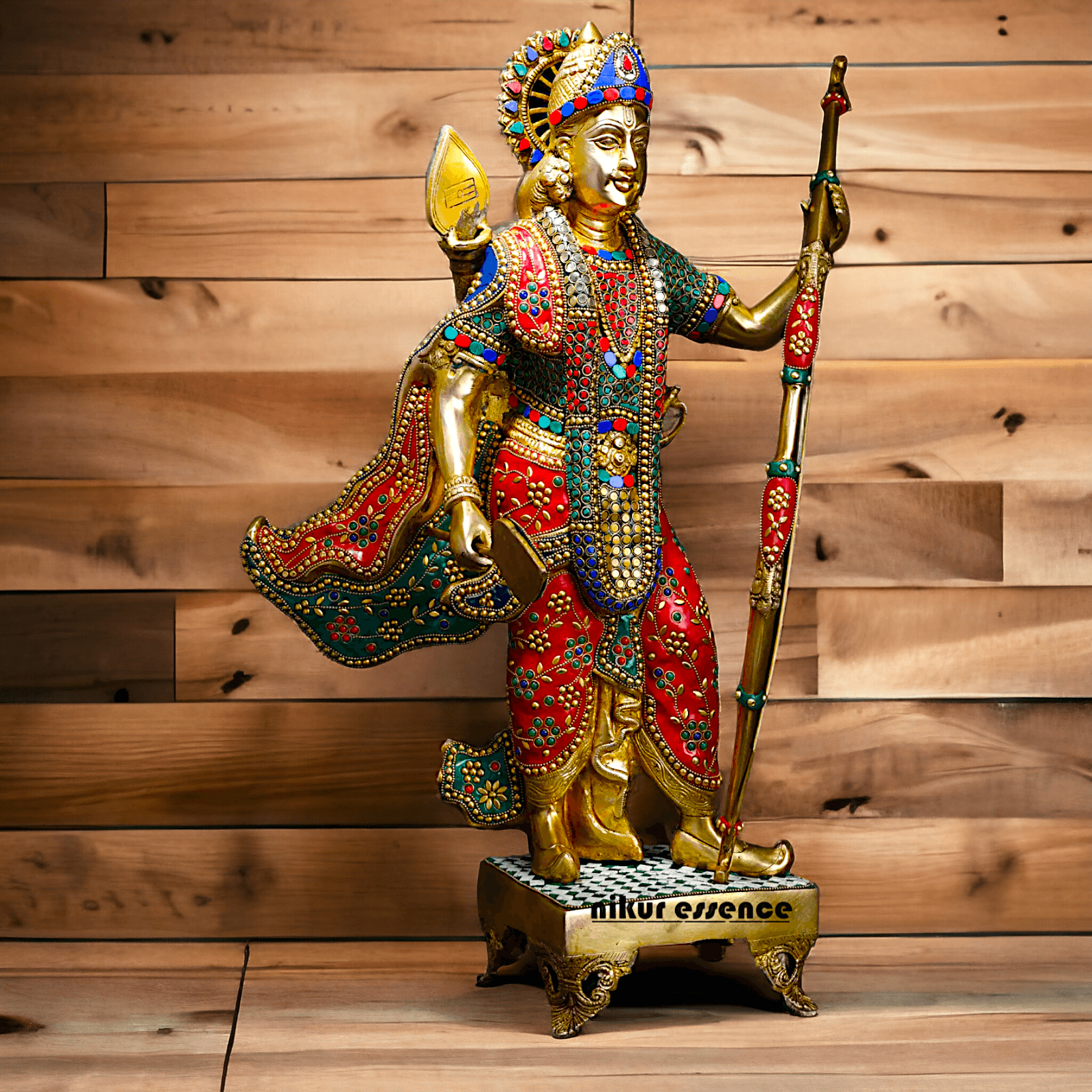 Buy Ram Statue in Brass with Inlay Work – Perfect for Home Decor Nikuressence