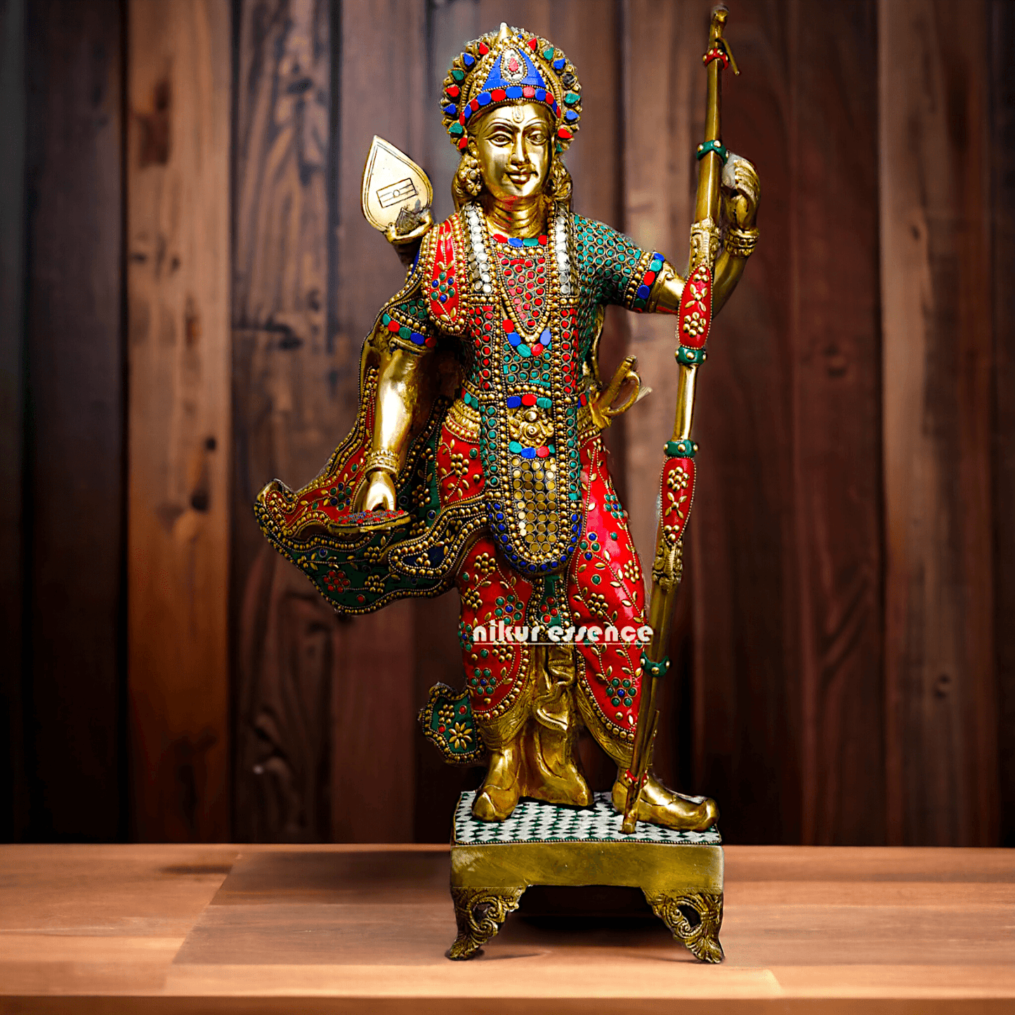 Buy Ram Statue in Brass with Inlay Work – Perfect for Home Decor Nikuressence