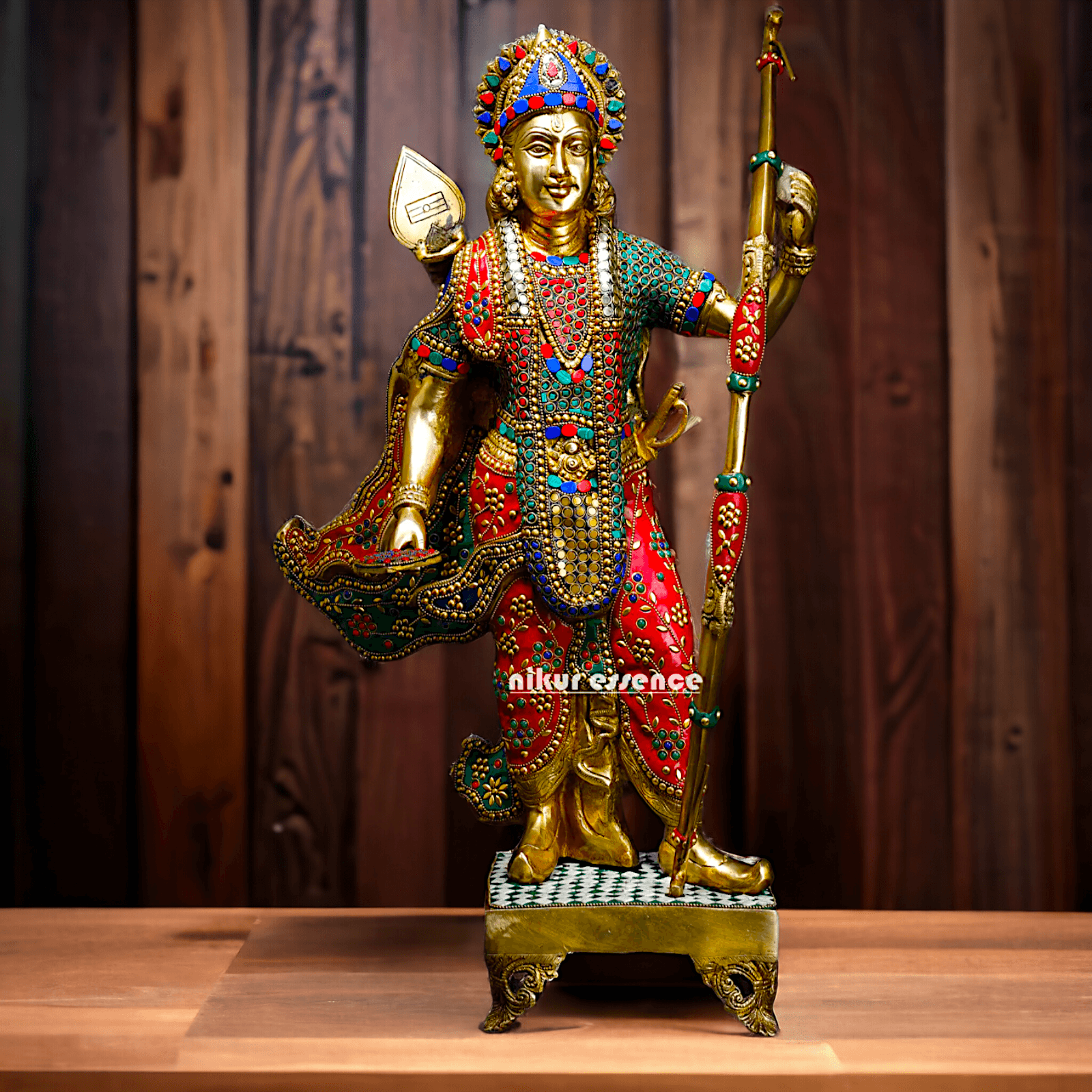 Buy Ram Statue in Brass with Inlay Work – Perfect for Home Decor Nikuressence