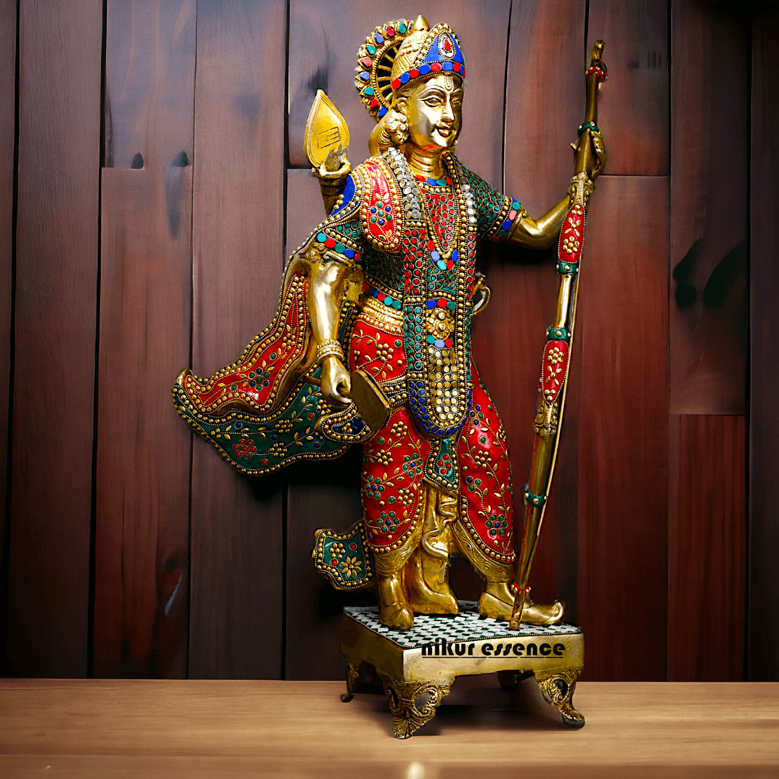 Buy Ram Statue in Brass with Inlay Work – Perfect for Home Decor Nikuressence