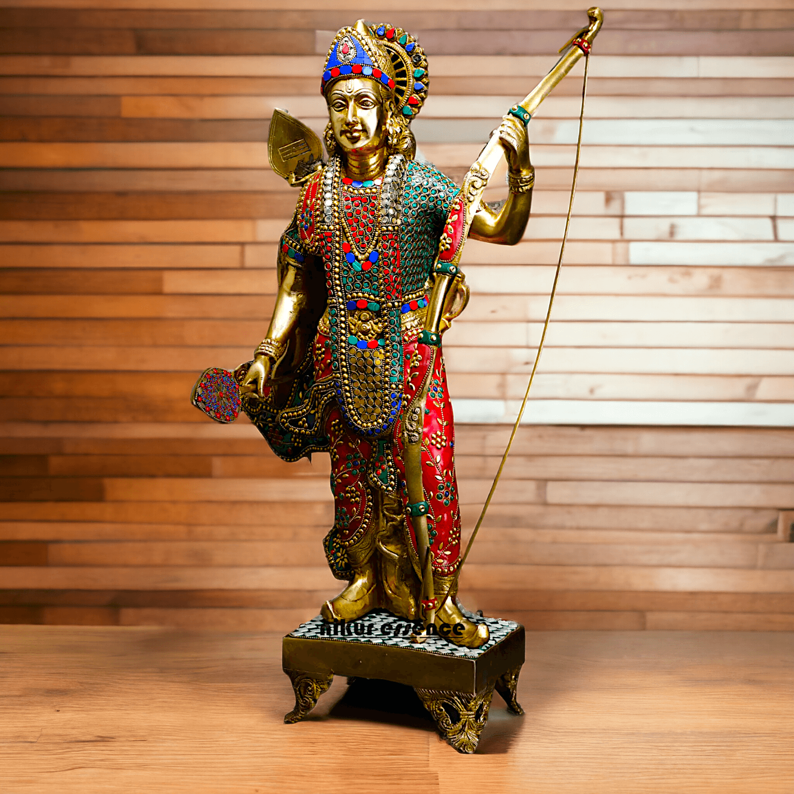 Buy Ram Statue in Brass with Inlay Work – Perfect for Home Decor Nikuressence