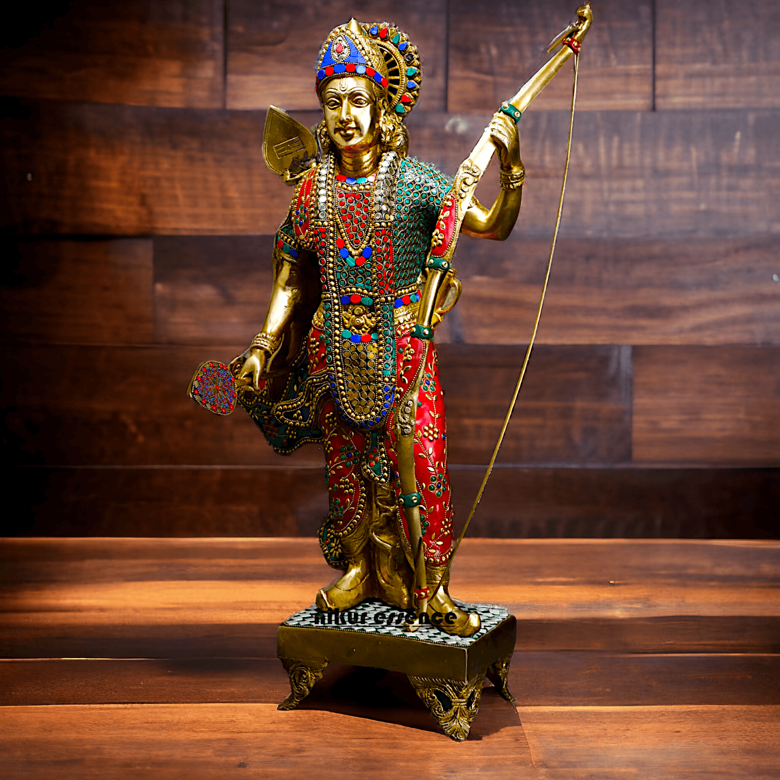 Buy Ram Statue in Brass with Inlay Work – Perfect for Home Decor Nikuressence