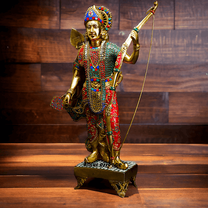 Buy Ram Statue in Brass with Inlay Work – Perfect for Home Decor Nikuressence