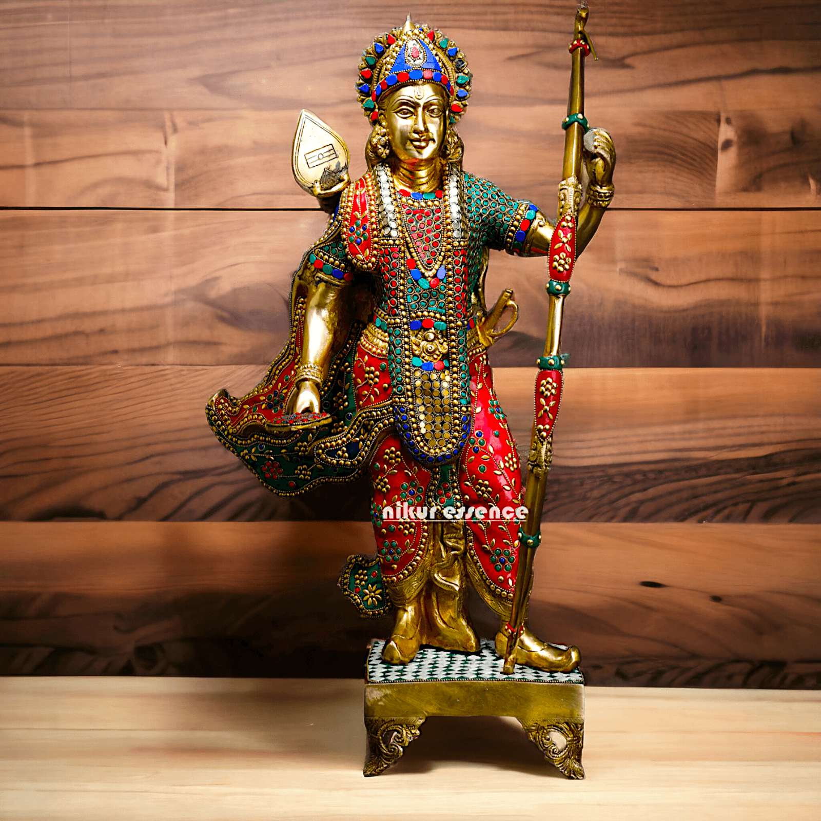 Buy Ram Statue in Brass with Inlay Work – Perfect for Home Decor Nikuressence