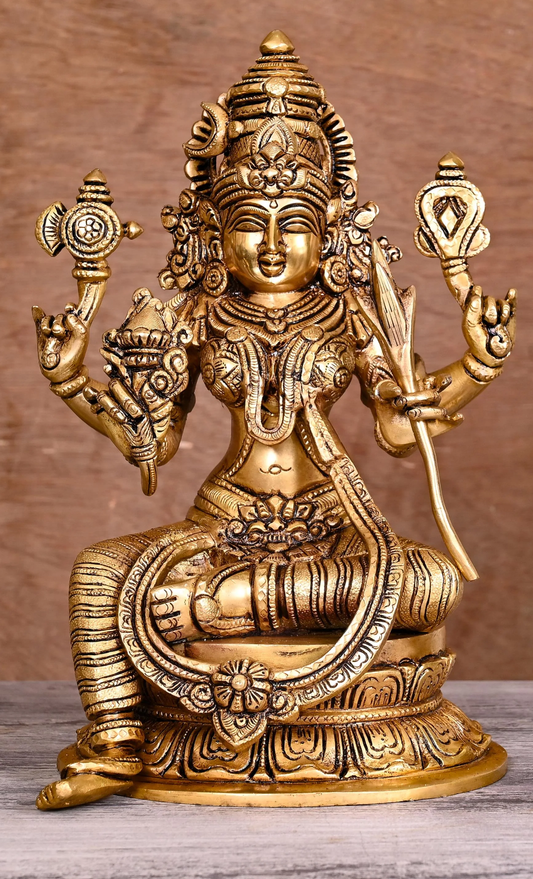 Lalita Devi beautiful Hindu God brass statue Nikuressence