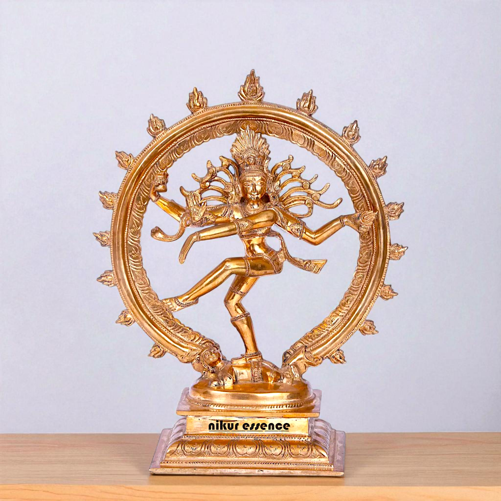 Shiva Nataraja with Four Armed Panchaloha statue - 11 inches Nikuressence